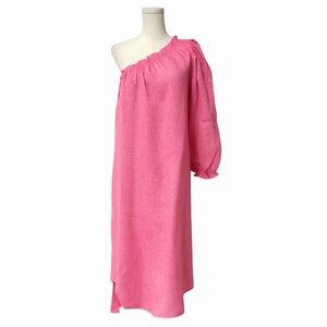 Linen One Shoulder Dress